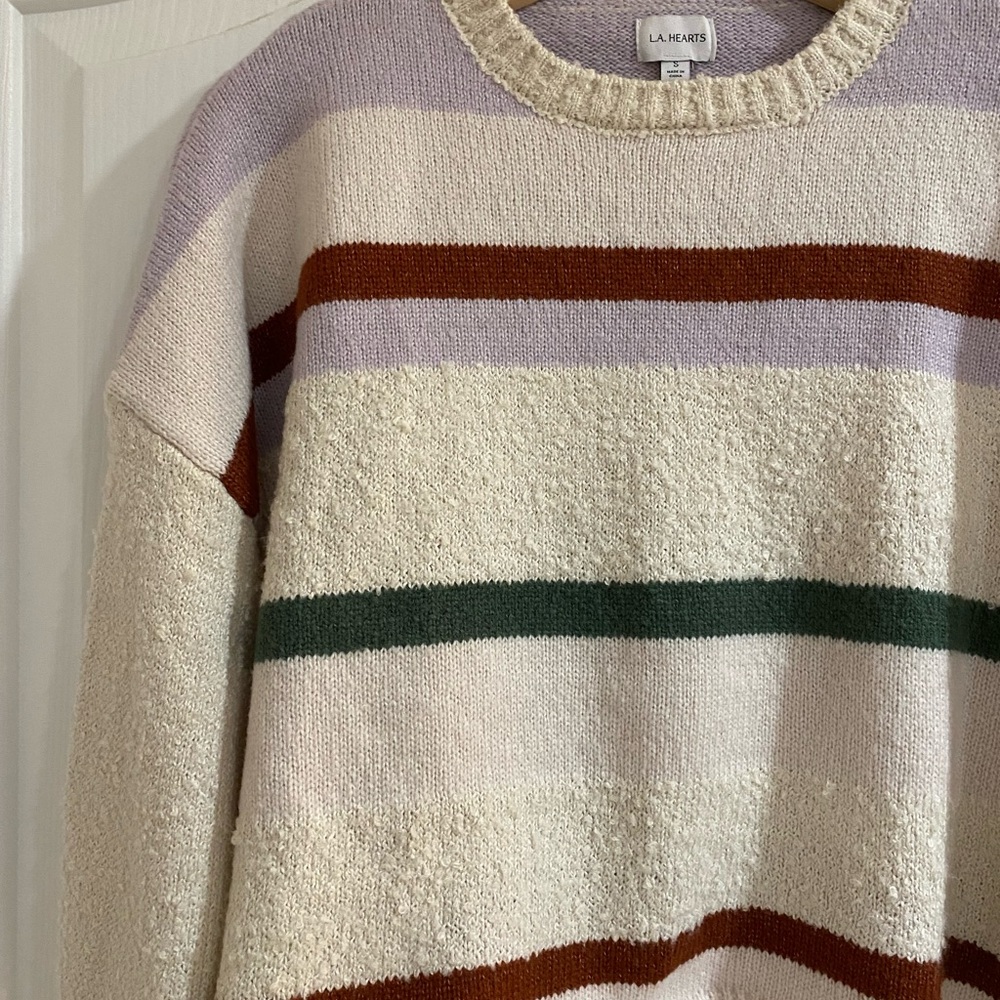 Striped Cream Sweater - Picture 2 of 3